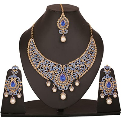 Touchstone Indian Bollywood Gorgeous Crystal Wedding Designer Jewelry