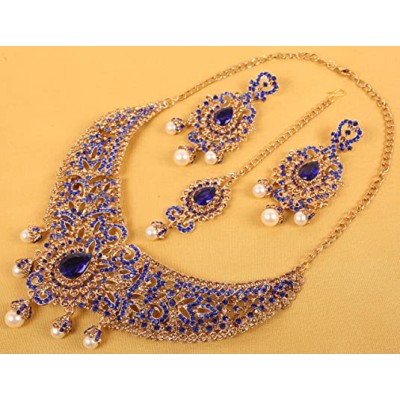 Touchstone Indian Bollywood Gorgeous Crystal Wedding Designer Jewelry