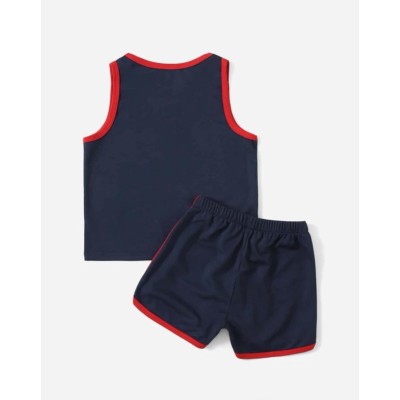 Toddler Boys Basketball & Letter Graphic Tank Top & Shorts