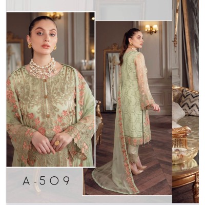 PAKISTANI DRESS MINHAL BY RAMSHA SHIFFON