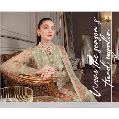 PAKISTANI DRESS MINHAL BY RAMSHA SHIFFON