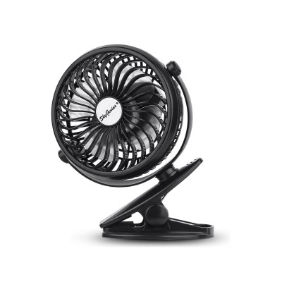 Battery-Operated Clip-on Stroller Fan, Portable Mini Desk Fan Rechargeable