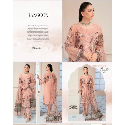 PAKISTANI DRESS MINHAL BY RAMSHA SHIFFON VOL-6