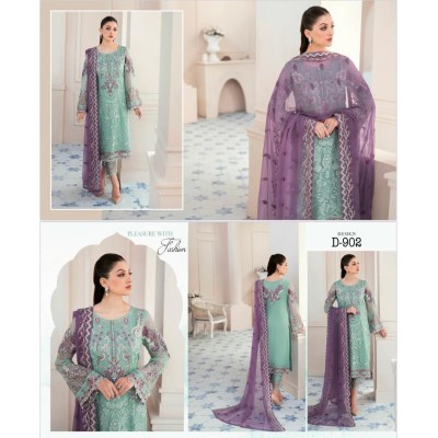 PAKISTANI DRESS MINHAL BY RAMSHA SHIFFON VOL-6