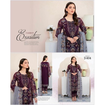 PAKISTANI DRESS MINHAL BY RAMSHA SHIFFON VOL-6