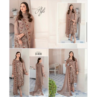 PAKISTANI DRESS MINHAL BY RAMSHA SHIFFON VOL-6