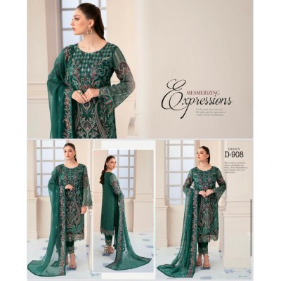 PAKISTANI DRESS MINHAL BY RAMSHA SHIFFON VOL-6