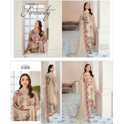 PAKISTANI DRESS MINHAL BY RAMSHA SHIFFON VOL-6