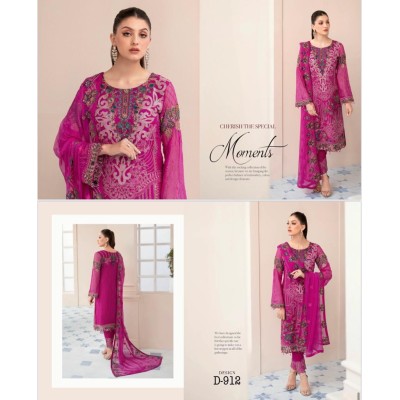 PAKISTANI DRESS MINHAL BY RAMSHA SHIFFON VOL-6