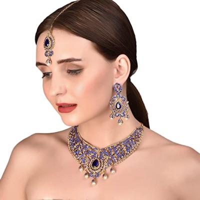 Touchstone Indian Bollywood Gorgeous Crystal Wedding Designer Jewelry