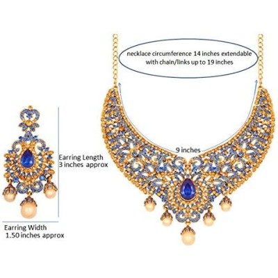 Touchstone Indian Bollywood Gorgeous Crystal Wedding Designer Jewelry